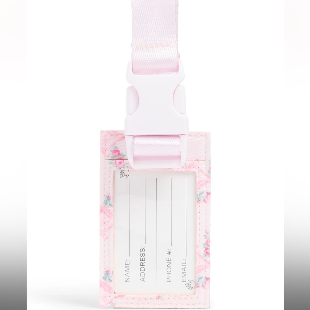STATE X LoveShackFancy limited-edition Logan Rosa Garden Luggage Tag NWT